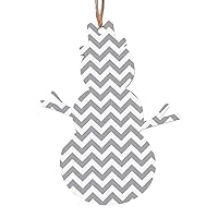 Gray Waves Striped Print Christmas Crafts, Christmas Tree Decorations, Christmas Decorations.