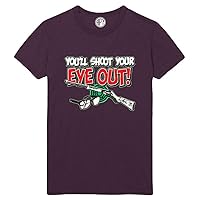 You'll Shoot Your Eye Out Printed T-Shirt - Eggplant - 3XLT