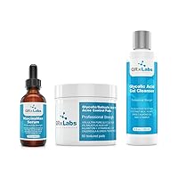 Acne Care - Acne Control Pads with 10% Glycolic + 2% Salicylic Acid, Niacinamide Serum for Enhanced Penetration, Glycolic Acid Face Wash for Clear, Smooth Skin - 3 Powerful Formulas