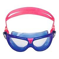Seal Kid 2 Swim Goggles - Ultimate Underwater Vision, Comfortable, Anti Scratch Lens, Hypoallergenic - Unisex Children, Clear Lens, Blue/Pink Frame