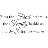 Gratitude Wall Decal for Dining Room | Bless the Food, Family, Love | PVC Removable Sticker for Living Room Décor | Thanksgiving Decorations | Family Gathering | Restaurant Use effect 10