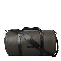 Miami Leather Gym Bag Gym & Sports Bag For Men & Women (One Size Olive)