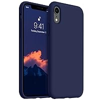 AOTESIER for iPhone XR Case,Upgraded Liquid Silicone with [Soft Anti-Scratch Microfiber Lining] Drop Protection Phone Case for iPhone 10 XR 6.1 inch - Navy Blue