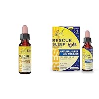 RESCUE Bach Remedy & Sleep Kids Droppers, Natural Stress & Sleep Relief, Homeopathic Flower Essences, Vegan, Gluten & Sugar-Free, Kid-Friendly, Non-Alcohol Formula