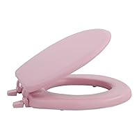 Soft Standard Vinyl Toilet Seat, Tea Rose - 17 Inch Soft Vinyl Cover with Comfort Foam Cushioning - Fits All Standard Size Fixtures - Easy to Install Fantasia by Achim Home Decor