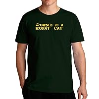 Owned by a Korat cat Paw Print T-Shirt