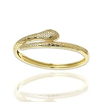 Snake Bracelet for Women Girls Men - Open Snake Animal Gold Cuff Bangle Bracelet Adjustable Funny Bendable Serpent Wrap Bypass Hand Bracelet Jewelry
