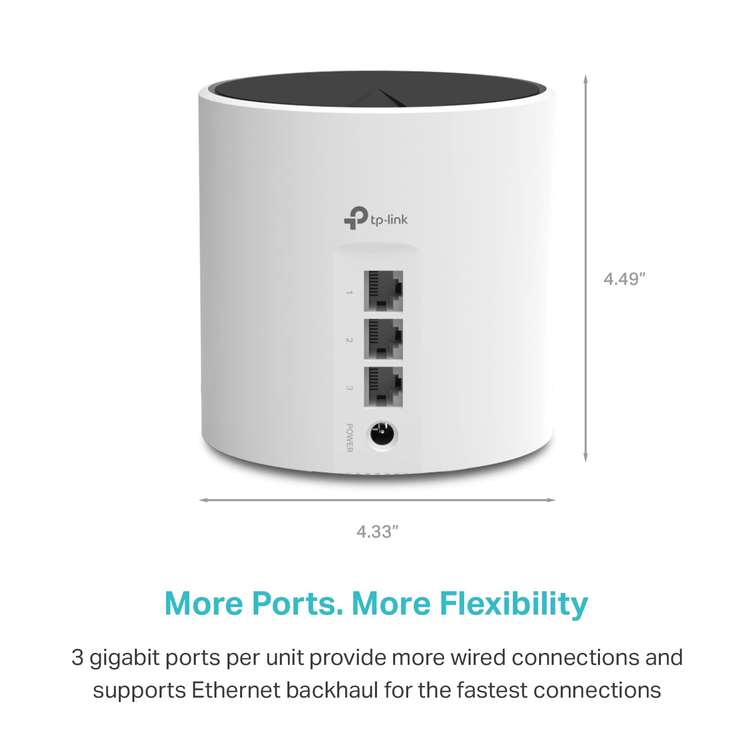 TP-Link Deco AX3000 WiFi 6 Mesh System - Covers up to 4500 Sq.Ft, Replaces Wireless Router and Extender, 3 Gigabit Ports per Unit, Supports Ethernet Backhaul (Deco X55, 2-Pack)