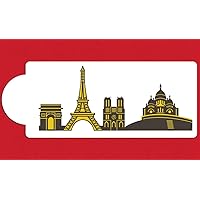 Paris Detailed Skyline Cake Stencil Side C1002 by Designer Stencils