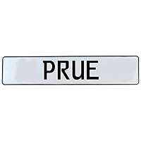 734297 Mancave Wall Art (Prue White Stamped Aluminum Street Sign), 1 Pack