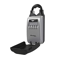 Master Lock Set Your Own Combination Portable Lock Box with Adjustable Shackle, 6 Key Capacity Black, 5420EC