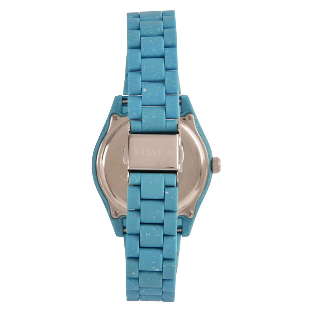 Timex Women's Waterbury Ocean x Peanuts 37mm Watch - Blue Bracelet Blue Dial Blue Case