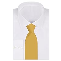 Jacob Alexander 2 Pc Set Men's Button Cuff White Dress Shirt and Solid Regular Neck Tie
