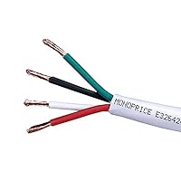 Monoprice 4-Conductor Speaker Wire - CL2 Rated, Color Coded, 12AWG, 250 Feet, White - Access Series