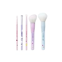 Pastel Makeup Brush Set Ultra-Soft Synthetic Brushes for Precise Application, Easy to Wash, Versatile for Shading, Blending, Detailing (Set of 5)