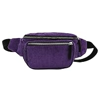 ERINGOGO Waist Bag 80s Costume Portable Purse Bumbags for Ladies Carry on Bun Bags for Women Black Crossbody Pouch for Women Costume Travel Wallet Water Proof Strap Bag Man Purple Chest Bag