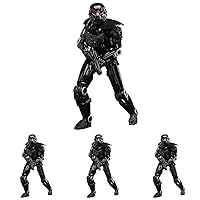 STAR WARS The Vintage Collection Dark Trooper Toy, 3.75-Inch-Scale The Mandalorian Collectible Action Figure, Toys for Kids Ages 4 and Up (Pack of 4)