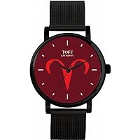 Red Aries Watch Ladies 38mm Case 3atm Water Resistant Custom Designed Quartz Movement Luxury Fashionable