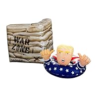 1 Donald Trump 2024 Keep America Great! Huge Hit Pool Float for Summer + Pack of 1 Sandbag Wall Combat Battlefield Inflatables, Compatible with Nerf, Laser tag, Water Gun, Dart Gun, Perfect for Boys a