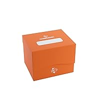 Side Holder 100+ XL Casual Deck Box | Double-Sleeved Card Storage with Flex Card Divider | Premium Card Protector | Cobra Neck Technology | Holds up to 100 Cards | Orange Color | Made
