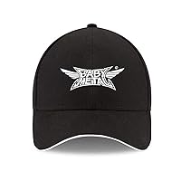 [CAPELY] Baby Metal Babymetal Cap, Men's Hat, Solid Color, Baseball Cap, Sports Hat, Sun Hat, Sun Protection, Quick Drying, Flirty, Heatstroke Protection, Summer, Unique, Climbing, Driving, Jogging, Outdoors, Simple, Unisex, Adjustable, 21.7 - 22.8 inches (55 - 58 cm), Black