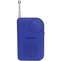Portable AM/FM Pocket Radio With Built-In Speaker, Blue