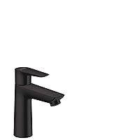 hansgrohe Talis E Modern Install Easy Clean 1-Handle 1-Hole 6-inch Tall Sink Matte Black, 71710671 Bathroom Faucet