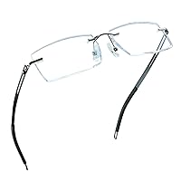LifeArt Blue Light Blocking Reading Glasses Anti Blue Rays Reduce Eyestrain Rimless Frame with diamond Stylish for Customize