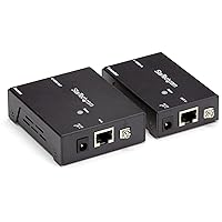 StarTech.com HDMI over CAT5/CAT6 Ethernet Extender with HDBaseT - 4K@115ft, 1080p@230ft - HDMI Video Transmitter and Receiver Kit w/ POC (ST121HDBTE),Black
