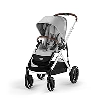 Cybex Gazelle S Stroller, Modular Double Stroller for Infant and Toddler, Includes Detachable Shopping Basket, Over 20+ Configurations, Folds Flat for Easy Storage, Lava Grey