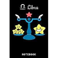 Libra Horoscope September October Birthday Anime Zodiac Journal Notebook: Lined 6 x 9 120 Pages College Ruled Notebook | Cute Anime Girl Notepad Diary or Journal | Writing Gift for All Anime Lovers