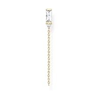 Thomas Sabo H2183-414-14 Charm Club Earring White Stone 925 Sterling Silver Gold-Plated Yellow Gold Cubic Zirconia, Sterling Silver, Not applicable