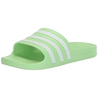 adidas Unisex Adilette Aqua Slide Sandal, Green Spark/White/Green Spark, 6 US Men