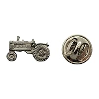 Tractor Mini Pin ~ Antiqued Pewter ~ Miniature Lapel Pin - Antiqued Pewter