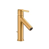 AXOR 10001251 Starck 100 with Pop-Up Drain, Brushed Gold Optic 1.2 GPM Single Hole Bathroom Faucet