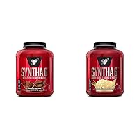 BSN SYNTHA-6 Whey Protein Powder Bundle with Micellar Casein, Milk Protein Isolate, Chocolate Milkshake and Vanilla Ice Cream Flavors, 48 Servings