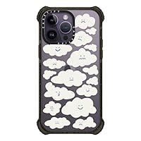 CASETiFY Ultra Impact iPhone 14 Pro Max Case [5X Military Grade Drop Tested / 11.5ft Drop Protection] - Cute Clouds by eggsdoodz - Glossy Black