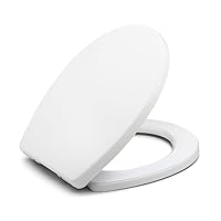 Slow Close Toilet Seat Round BR283-00 Heavy Duty & Scratch Resistant, Fits All Toilet Brands, MasterSuite Series by Bath Royale