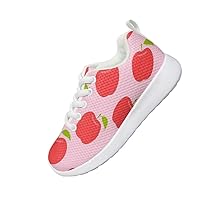 Children's Sports Shoes Boys and Girls Fashion Apple Design Shoes Mesh Breathable Comfortable Sole Soft Seismic Indoor and Outdoor Leisure Sports