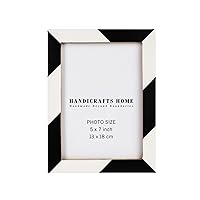 Handicrafts Home 5x7 Picture Frames - Vintage Style Wall Hanging & Desk Decor – Farmhouse Photo Frames Ideal for Living Room Office & Home Decor Picture Frame for Wall Decor, Artisan Bedazzle