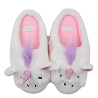 Millffy Unicorn Plush Slippers | Indoor Outdoor Sneakers | Cozy Plush Shoes Woman Slippers | Cute Fluffy Girls Slippers