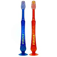 Light-Up Timer Kids Toothbrush with Suction Cup, Soft - 2 Count (Pack of 1), Assorted