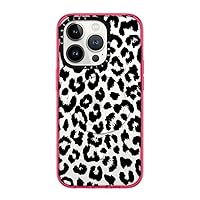 CASETiFY Compact iPhone 14 Pro Case [2X Military Grade Drop Tested / 4ft Drop Protection/Compatible with Magsafe] - Black Transparent Leopard - Hot Pink
