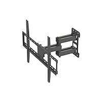 Monoprice Titan Series Full-Motion Articulating TV Wall Mount Bracket - for TVs Up to 70in Max Weight 99lbs VESA Patterns Up to 600x400 Rotating Black