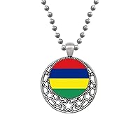 Beauty Gift Mauritius National Flag Africa Country Necklaces Pendant Retro Moon Stars Jewelry