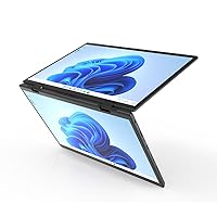 KingNovy L14 12th Gen N95 Dual Screen 360° Yoga Laptop 2 * 14 Inch 2.5K Touch IPS Windows 11 Tablet PC 2 in 1 Notebook WiFi (with Stylus Pen,32GB DDR4 128GB SSD)