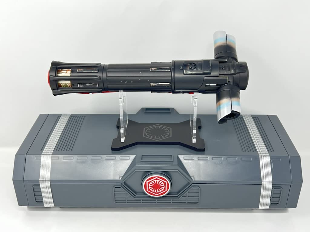 Star Wars Galaxy's Edge Kylo Ren Legacy Lightsaber Hilt with Custom Engraved Display Stand
