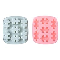 Silicone Cake Mould 2 Pieces Creative Ice Plaid Mold Microwave Oven Baking Chocolate Puzzle Making Biscuit Tools