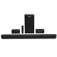 RAINEVERRY 5.1.2 Premium Sound Bar with Dolby Atmos, Surround Sound System for TV, Wireless Subwoofer, Home Theater Surround Sound System, Bluetooth 5.1, Work with 4K & HD TVs| HDMI & Optical