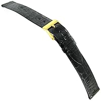 15mm Morellato Genuine Crocodile Black Unstitched Ladies Watch Band 0042 Long